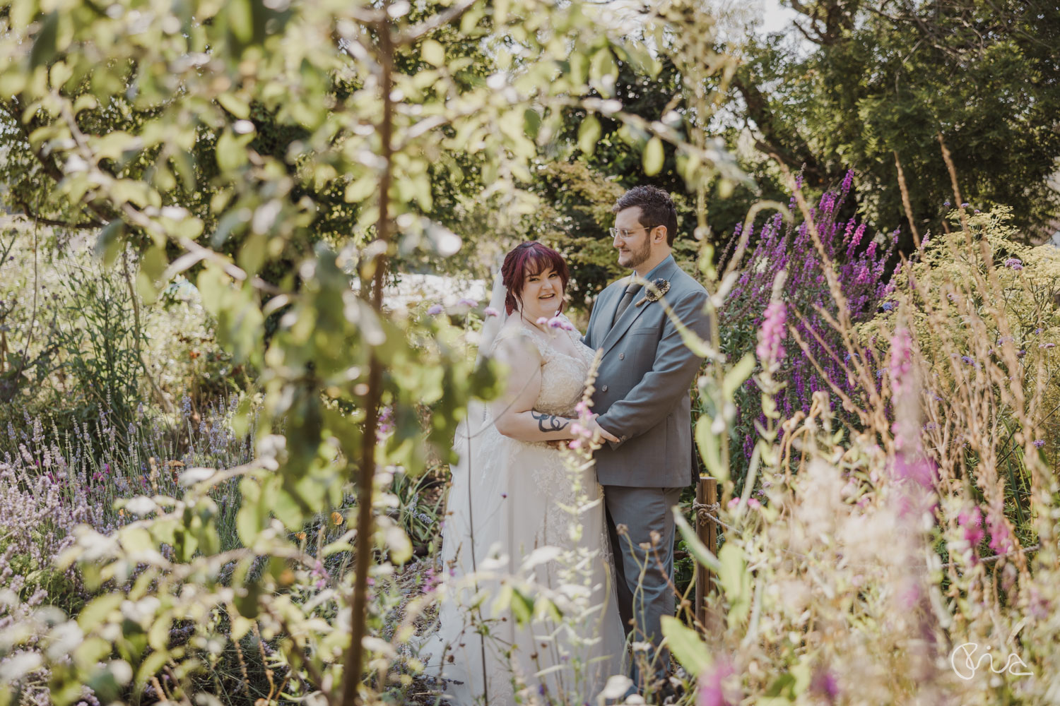 Bride and groom at Chalk Farm wedding in Willingdon